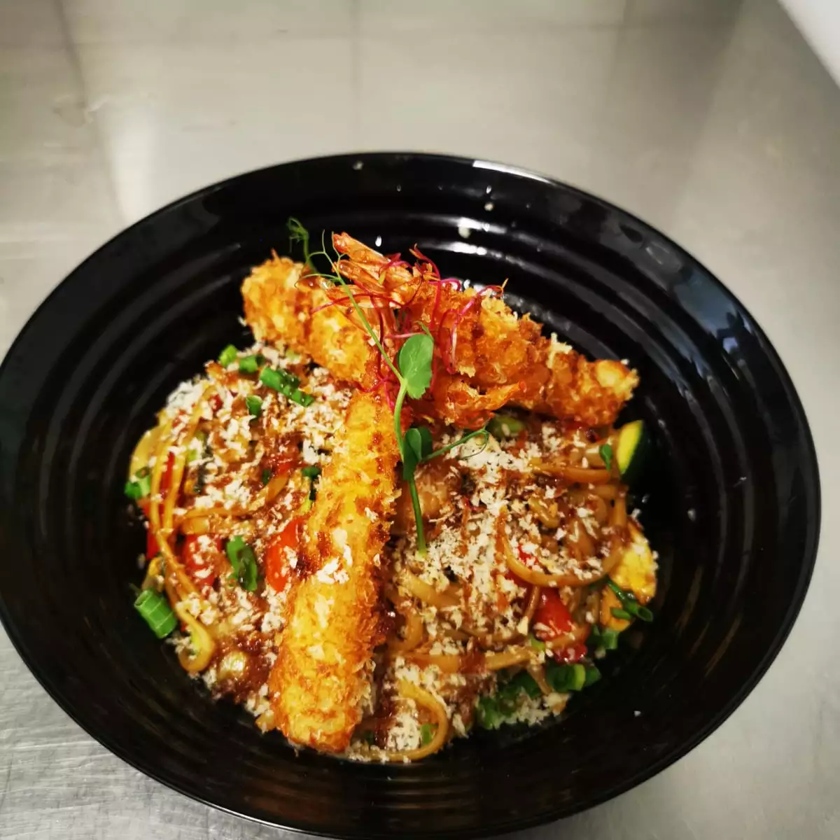 Chow mein panko tempura